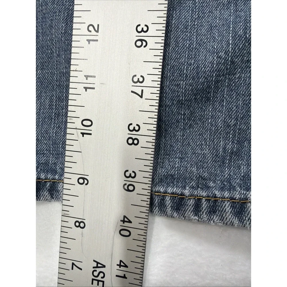 Levi's 551 Jeans Men's 36x32(see Pictures) Blue Denim Relaxed Fit Zip Distressed
